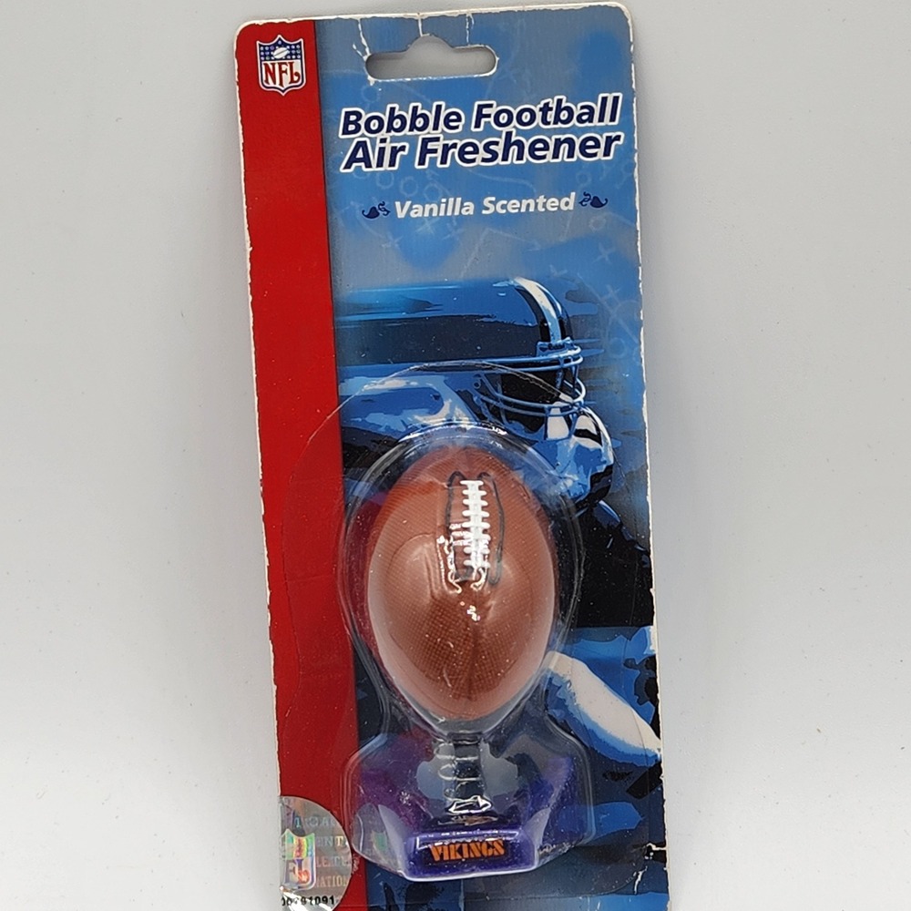 NFL Minnesota Vikings Bobble Football Vanilla Air‎ Freshener New